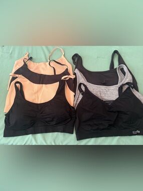 Seamless Wireless Bralette - Black, Gray, Nude 8pack